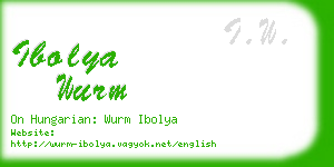 ibolya wurm business card